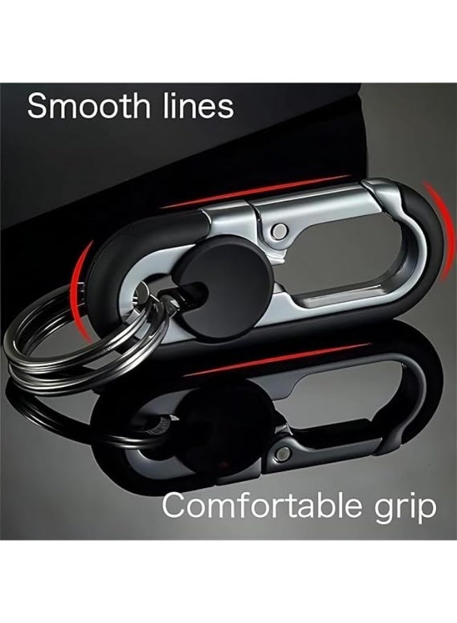 مجموعة مفاتيح سيارة رجالية مكونة من 3 قطع، سلسلة مفاتيح شخصية مبتكرة من الفولاذ المقاوم للصدأ للرجال - Image 5